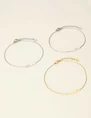 My Jewellery Bracelets 3 hearts 2 silver 1 gold MJ09648
