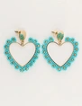 My Jewellery Earring beads heart blue MJ11106