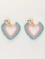 My Jewellery Earring beads heart pink turquoise MJ11105