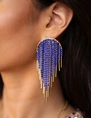 My Jewellery Earring blue strass strings MJ09568