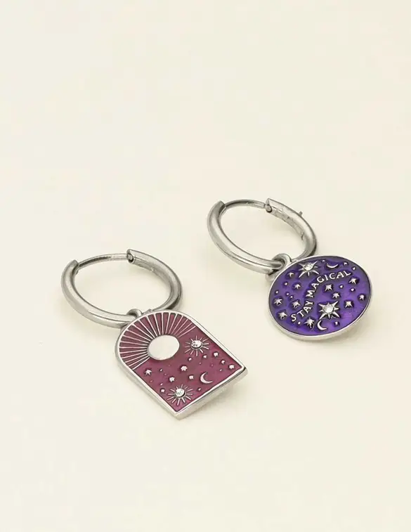 My Jewellery Earring charm mix purple MJ09437