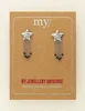 My Jewellery Earring drop stars black beads MJ09488