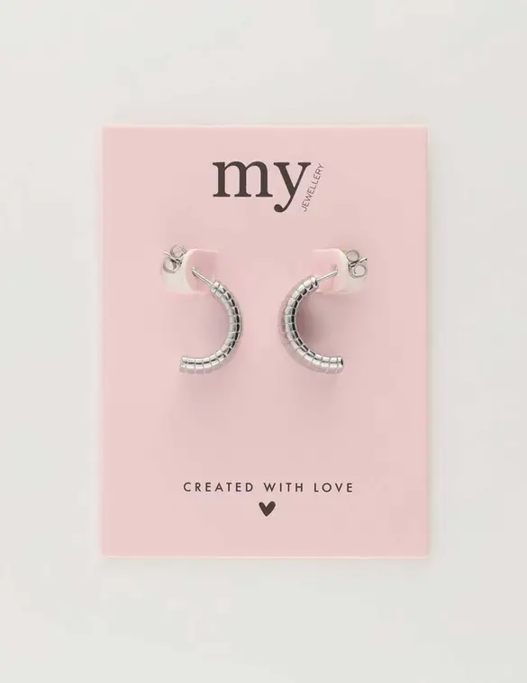 My Jewellery Earring half stripe hoop MJ10442