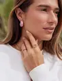 My Jewellery Earring handpainted heart pink MJ10256