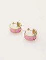 My Jewellery Earring handpainted heart pink MJ10256