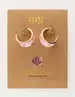 My Jewellery Earring handpainted heart pink MJ10256
