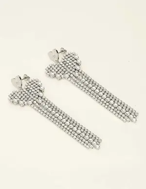 My Jewellery Earring heart strass drops MJ09476