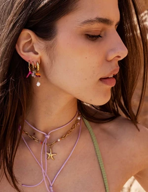 My Jewellery Earring hoop coral pink MJ09690