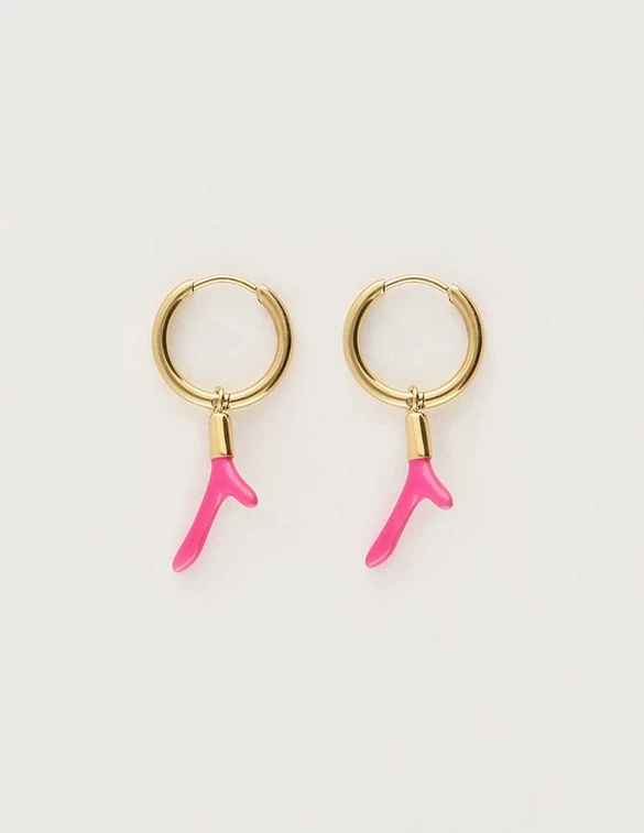 My Jewellery Earring hoop coral pink MJ09690