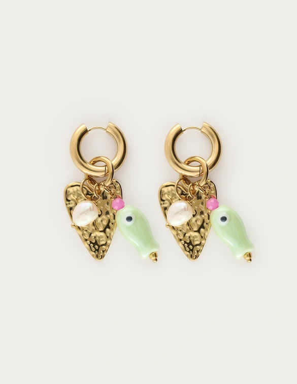 My Jewellery Earring hoop heart fish MJ13165