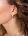 My Jewellery Earring hoop mini cube stone MJ12058