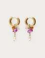 My Jewellery Earring hoop orange purple pearl MJ12733