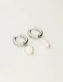 My Jewellery Earring hoop pearls 2 sizes MJ09710