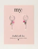 My Jewellery Earring hoop pink pearl MJ12010