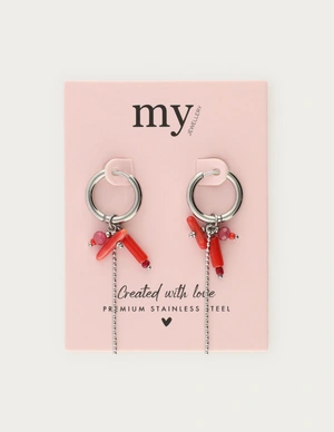 My Jewellery Earring hoop red MJ12741