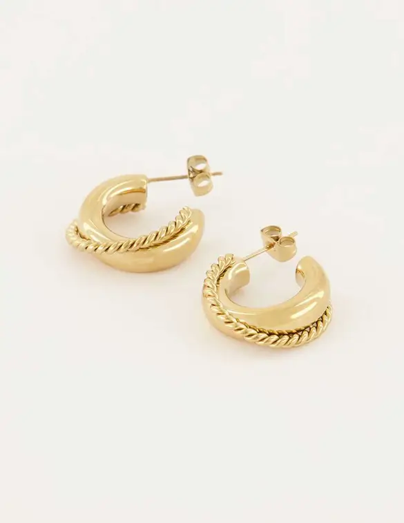 My Jewellery Earring Hoop Twisted MJ06837