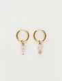 My Jewellery Earring hoops 3 stones lilac MJ09698