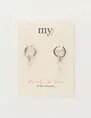 My Jewellery Earring hoops 3 stones lilac MJ09698