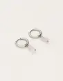 My Jewellery Earring hoops 3 stones lilac MJ09698