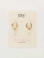 My Jewellery Earring hoops 3 stones mint MJ09702