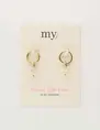 My Jewellery Earring hoops 3 stones mint MJ09702