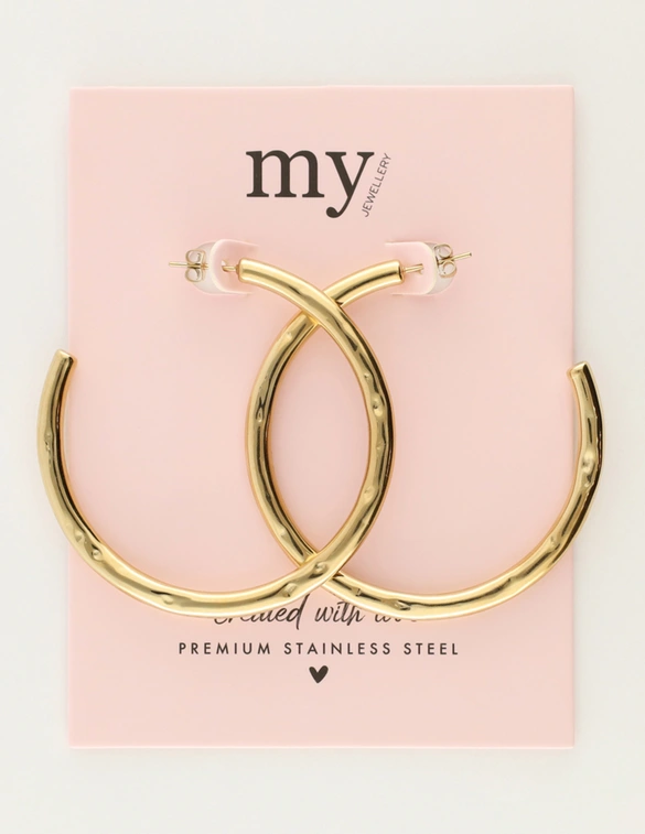 My Jewellery Earring hoops hammered MJ12029