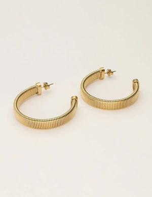My Jewellery Earring Hoops Horizontal Rib MJ12805
