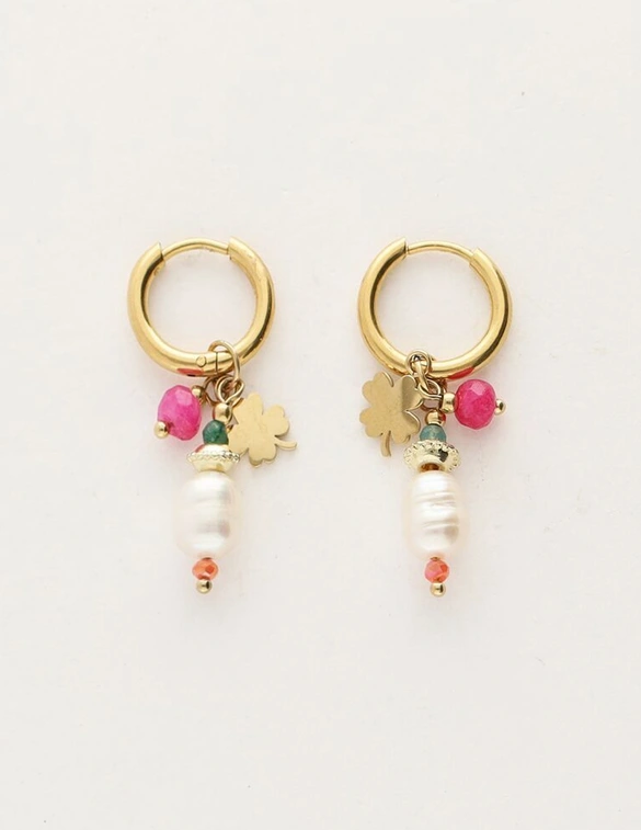 My Jewellery Earring hoops spring pearl pink MJ10483