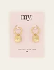 My Jewellery Earring hoops square with strass MJ07962