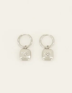 My Jewellery Earring hoops square with strass MJ07962