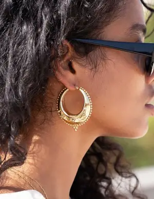 My Jewellery Earring hoops with beads MJ08342