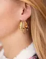 My Jewellery Earring hoops with big strass beads MJ08345
