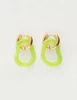 My Jewellery Earring resin organic green small MJ09748