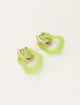 My Jewellery Earring resin organic green small MJ09748