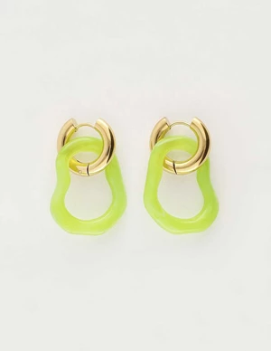 My Jewellery Earring resin organic green small MJ09748