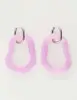 My Jewellery Earring resin organic lilac big MJ09744