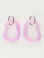 My Jewellery Earring resin organic lilac big MJ09744