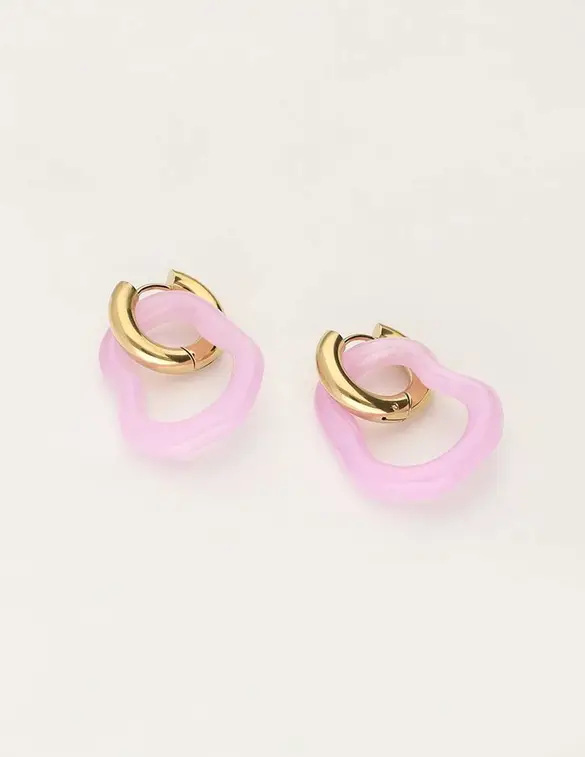 My Jewellery Earring resin organic lilac small MJ09747