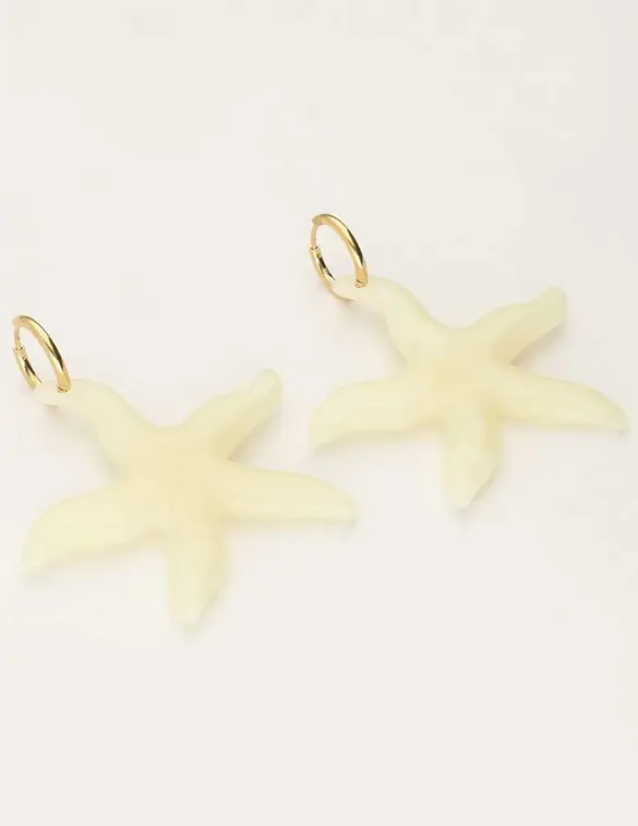 My Jewellery Earring resin star big white MJ09750