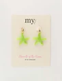 My Jewellery Earring resin star green small MJ09742