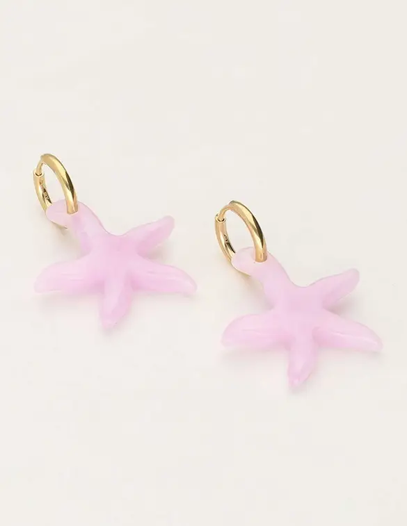 My Jewellery Earring resin star lilac small MJ09741