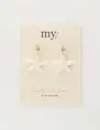 My Jewellery Earring resin star white small MJ09743