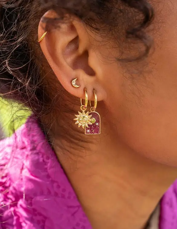 My Jewellery Earring ring moon sun MJ09435