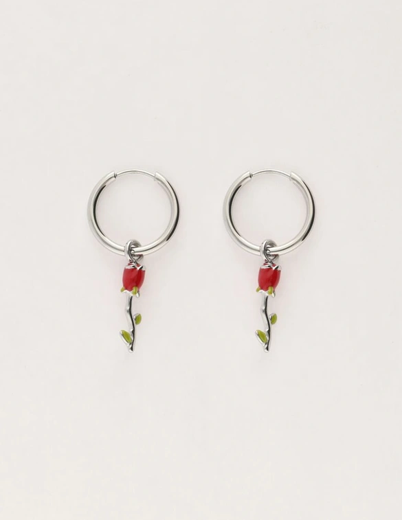 My Jewellery Earring rose red MJ11624