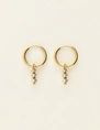 My Jewellery Earring small hoop 3 strass stones MJ09499