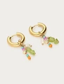 My Jewellery Earring small hoop green orange MJ12740