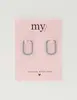 My Jewellery Earring square hoop pearls MJ10331
