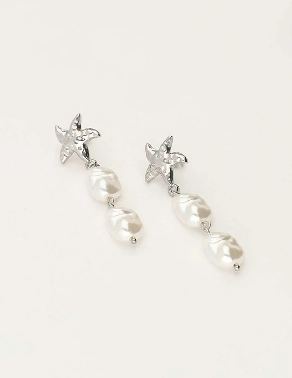 My Jewellery Earring star 2 pearls MJ09683