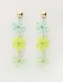 My Jewellery Earring statement 3 flowers green MJ10070