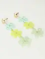 My Jewellery Earring statement 3 flowers green MJ10070